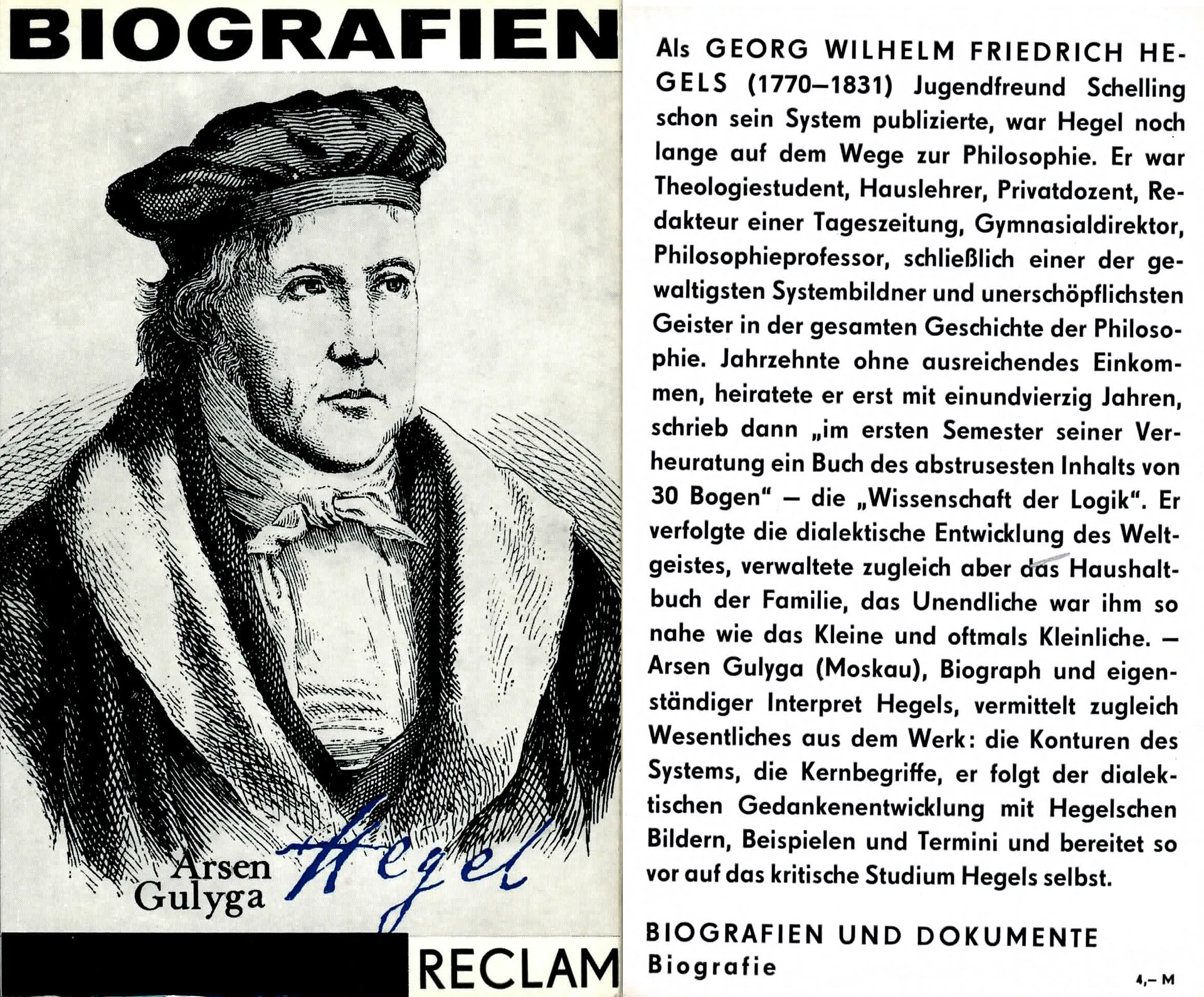 Hegel - Gulyga, Arsen